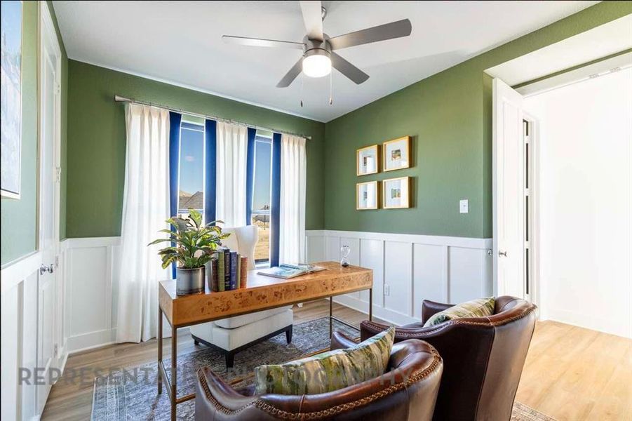 Furnished interior view inside a new home in Aster Park: 40ft. lots, McKinney (Image 8).