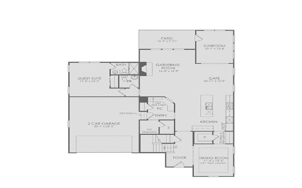 2D floor plan layout of this home in Silverwood, Cumming, GA (Image 4).