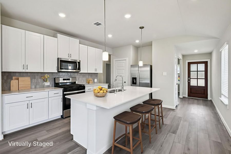 The Pinnacle floorplan in Mavera of Conroe, TX. The Pinnacle floorplan in Mavera of Conroe, TX.