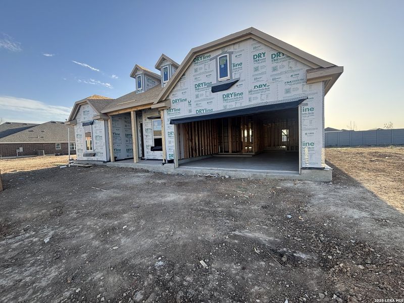 In-progress construction of a new home in The Heritage at Saddlebrook Ranch 70's, Schertz, TX (Image 28).