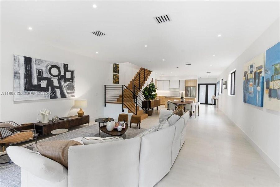 Furnished interior view inside a new home in , Miami (Image 14). Furnished interior view inside a new home in , Miami (Image 14).