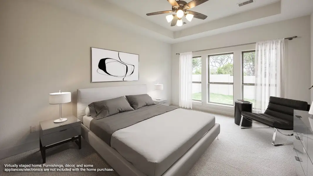 Furnished interior view inside a new home in Wolf Ranch 51', Georgetown (Image 6).