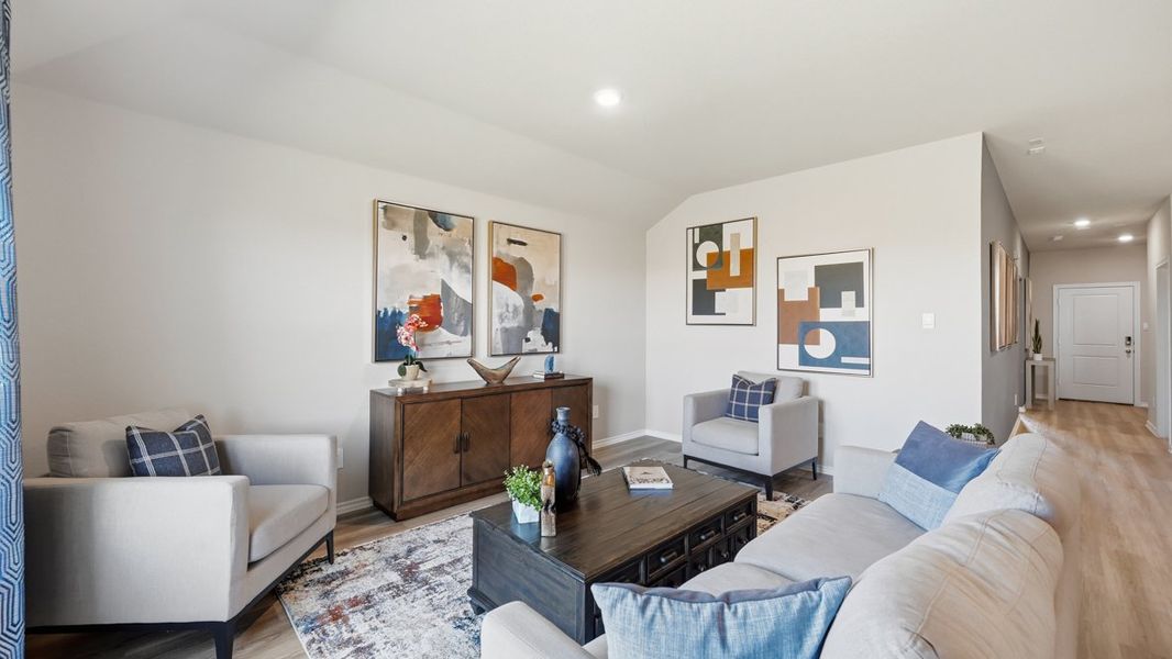 Furnished interior view inside a new home in Lonestar at Liberty Trails, Fort Worth (Image 17).