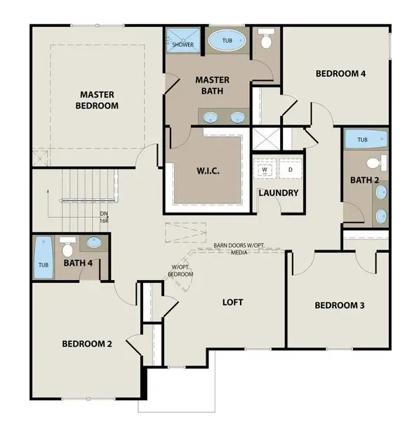 2D floor plan layout for the Auburn by Peachtree Building Group in Harley Farms South, Bonaire, GA (Image 3). 2D floor plan layout for the Auburn by Peachtree Building Group in Harley Farms South, Bonaire, GA (Image 3).