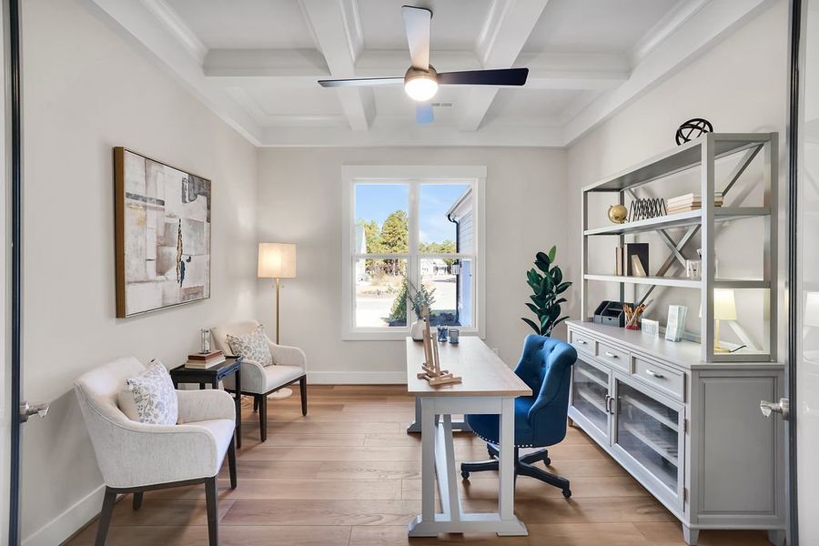 Furnished interior view inside a new home in The Bluffs On the Cape Fear, Leland (Image 11).