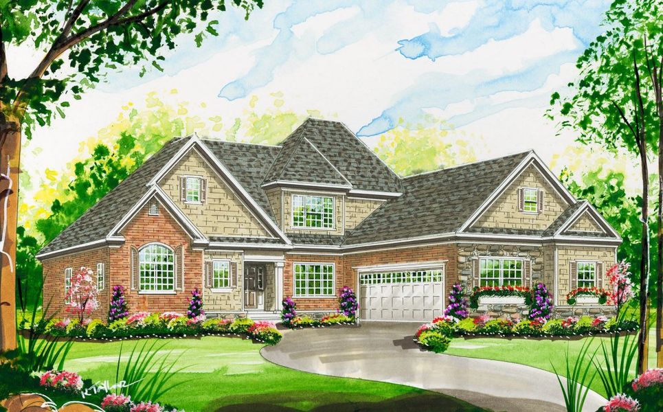 Architectural rendering of home exteriors planned for Copperstone At Choto in Knoxville, TN (Image 4).