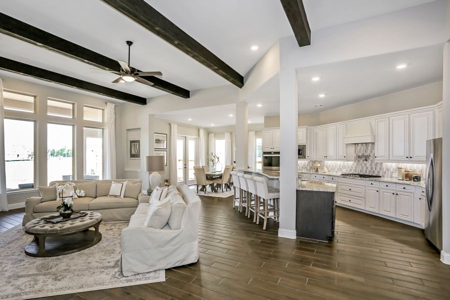 Representative furnished interior of a home built from the Fredericksburg by Beazer Homes in Amira: Hilltop Collection, Tomball (Image 6).
