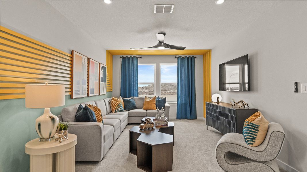 Representative furnished interior of a home built from the Highbourne by DRB Homes in Willowbrook North, Winter Haven (Image 37).