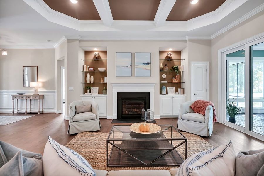 Furnished interior view inside a new home in The Bluffs On the Cape Fear, Leland (Image 6).