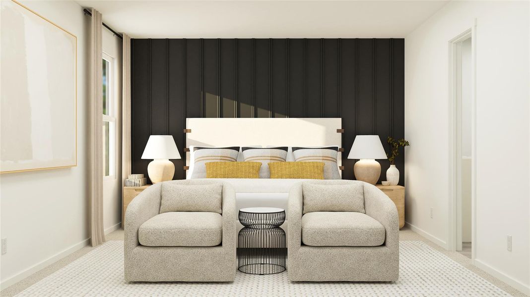 Furnished interior view inside a new home in Sunterra, Katy (Image 7).