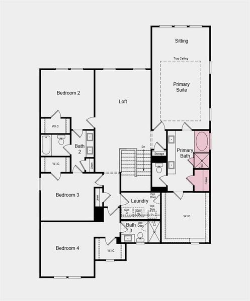 2D floor plan layout of this home in Bailey Fence, Dacula, GA (Image 5).