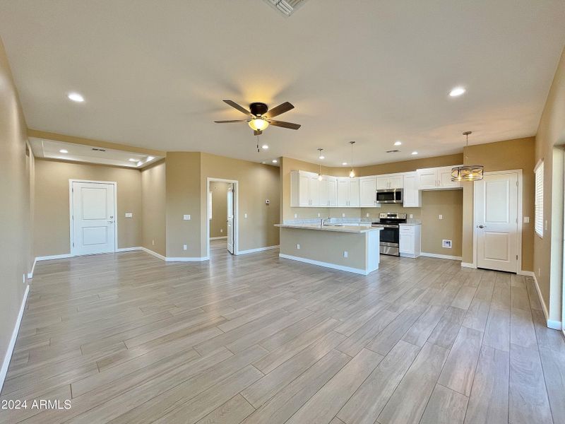 Great room looking towards kitchen