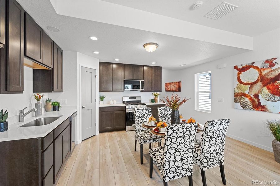 Furnished interior view inside a new home in , Colorado Springs (Image 18).
