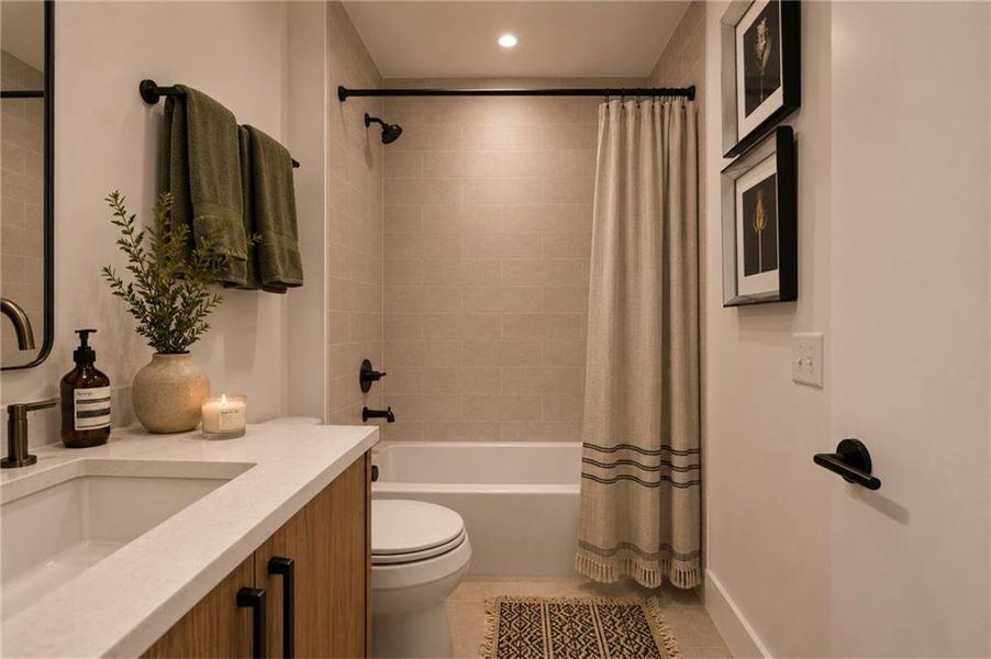Furnished interior view inside a new home in , Atlanta (Image 23).