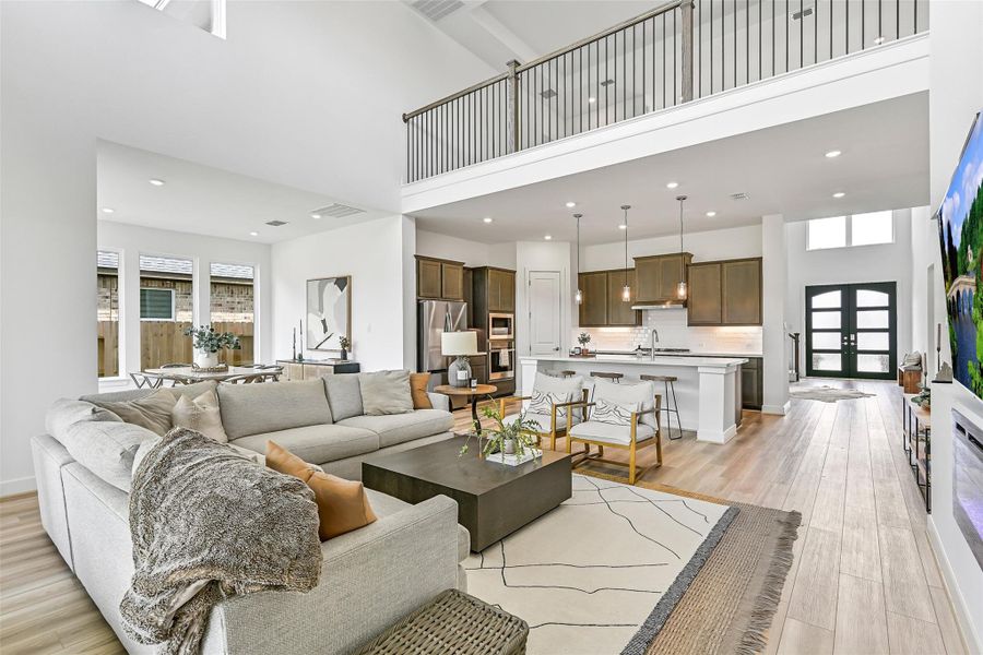 Furnished interior view inside a new home in Avalon at Friendswood 60s, Friendswood (Image 15). Furnished interior view inside a new home in Avalon at Friendswood 60s, Friendswood (Image 15).