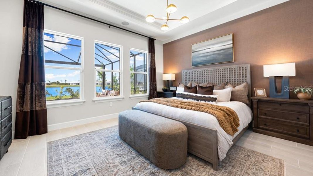 Furnished interior view inside a new home in Esplanade at Wellen Park, Englewood (Image 5).