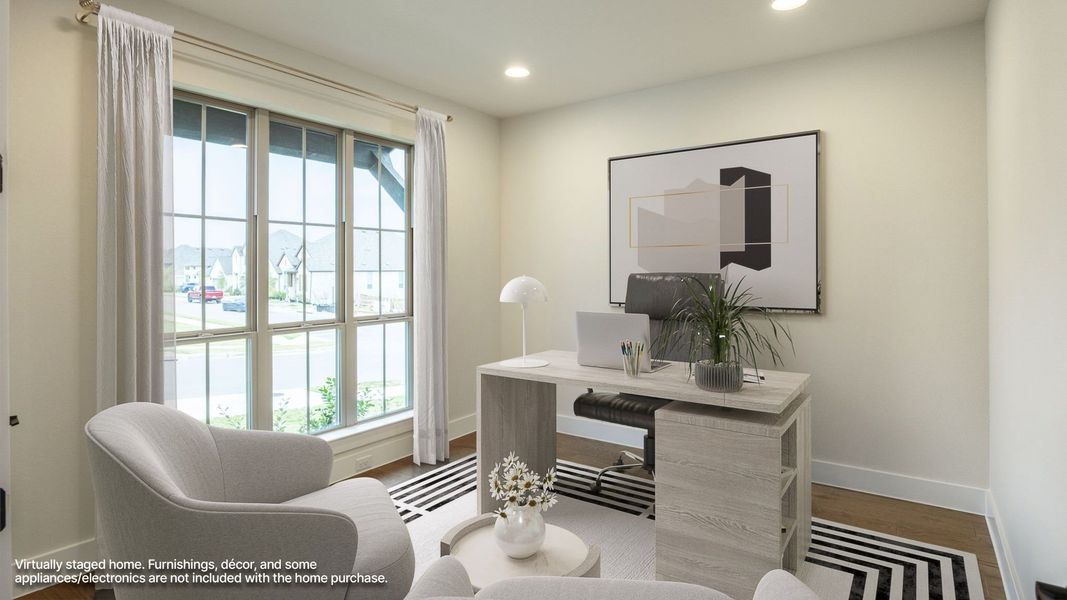 Furnished interior view inside a new home in Parkside on the River West, Georgetown (Image 7).