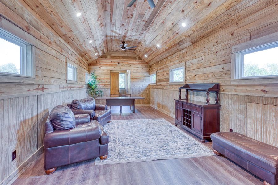 Living quarters in barn Living quarters in barn