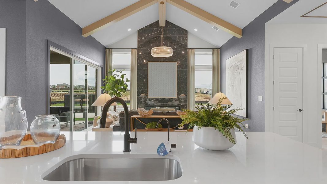 Representative furnished interior of a home built from the Malani by Chesmar Homes in Berry Creek Highlands, Georgetown (Image 26).