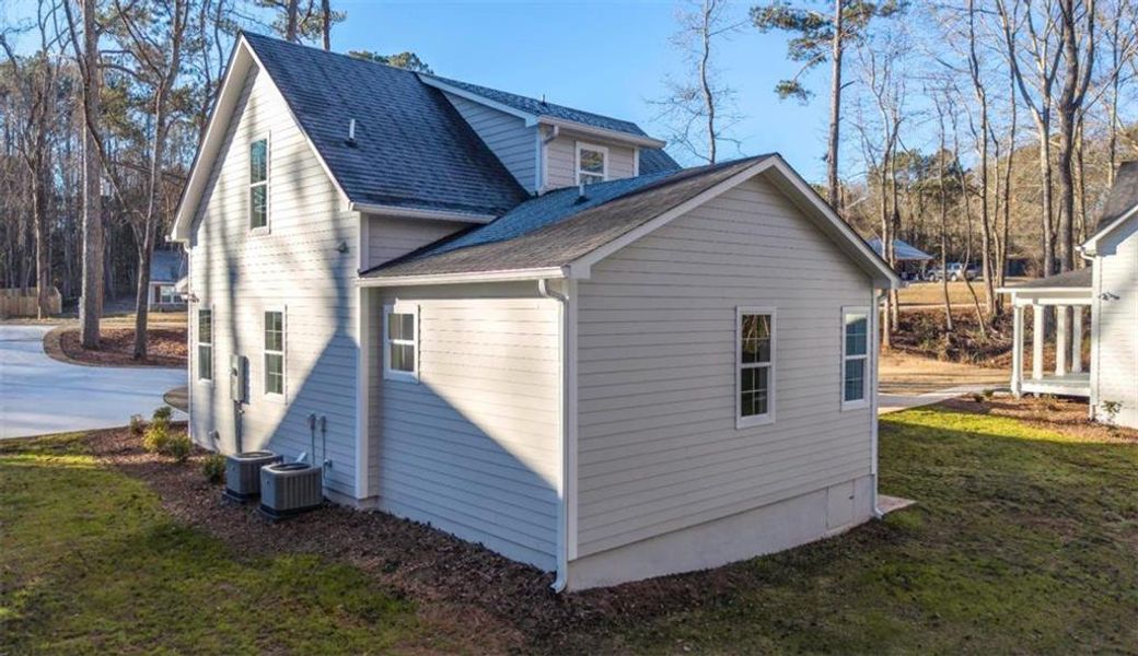 Exterior details and patio area of a home in , Bowdon (Image 3). Exterior details and patio area of a home in , Bowdon (Image 3).