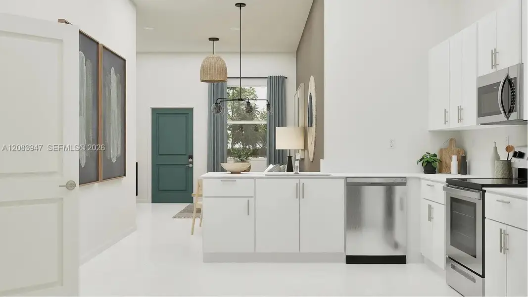 Furnished interior view inside a new home in Breezewood, Miami (Image 5).