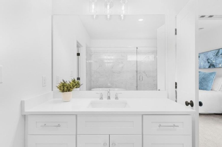 Furnished interior view inside a new home in , Canton (Image 44).