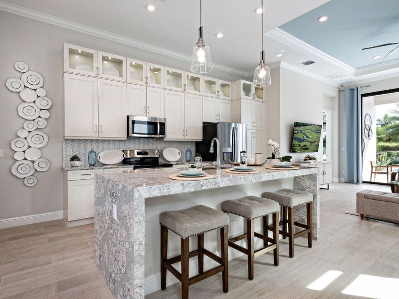 Furnished interior view inside a new home in PGA Village Verano, Port St. Lucie (Image 5).
