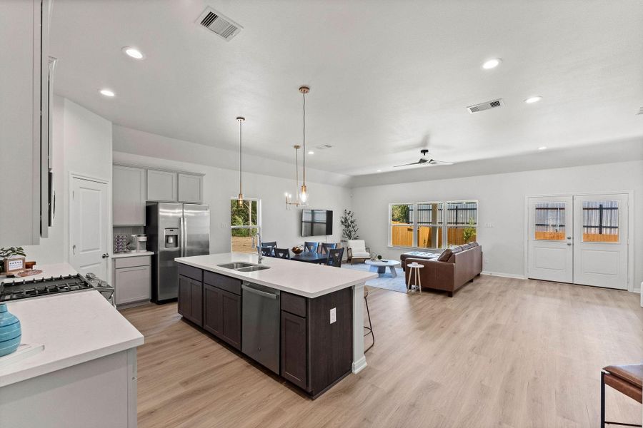 Furnished interior view inside a new home in Lexington Heights 50', Willis (Image 3).
