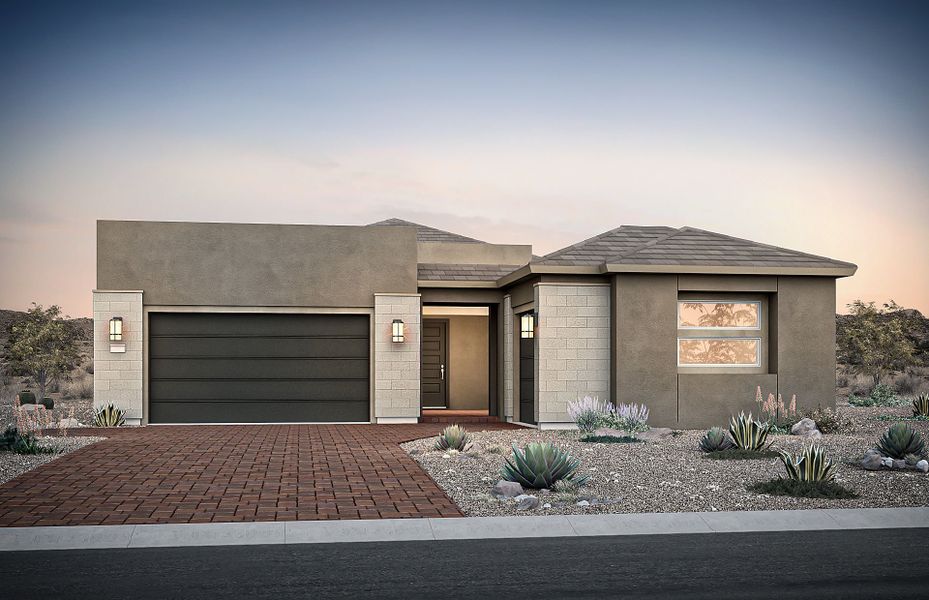 Representative exterior photo of a completed home built from the Coventry II by Pulte Homes in Upper Canyon, Phoenix, AZ (Image 1). Representative exterior photo of a completed home built from the Coventry II by Pulte Homes in Upper Canyon, Phoenix, AZ (Image 1).