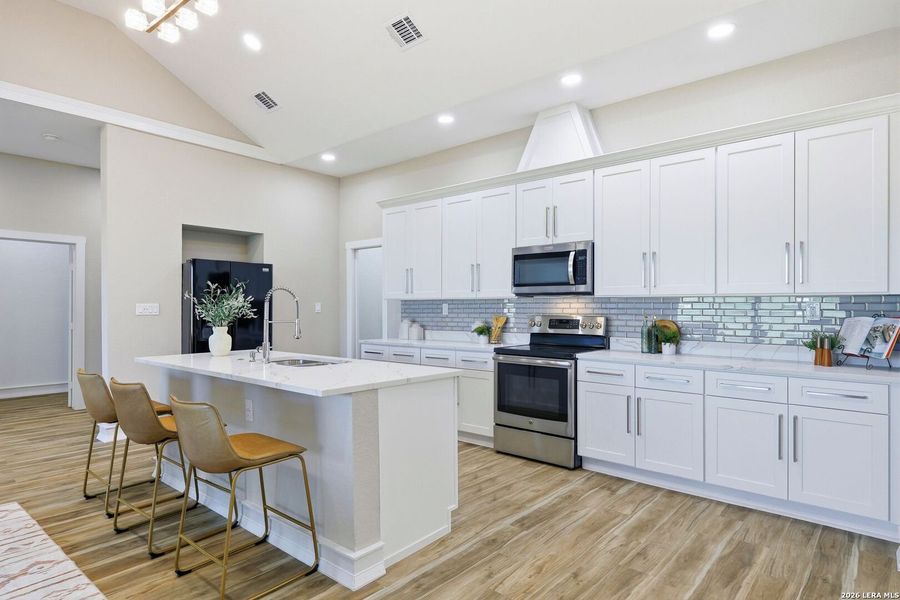 Furnished interior view inside a new home in , Atascosa (Image 18).