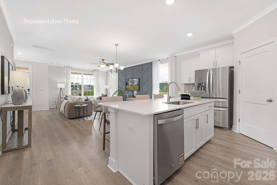 Furnished interior view inside a new home in Sanctuary at Southgate, Indian Trail (Image 8).