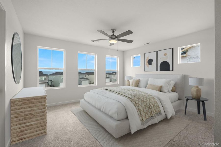 Furnished interior view inside a new home in Revel Crossing at Wolf Ranch – The Ascent Collection, Colorado Springs (Image 13).