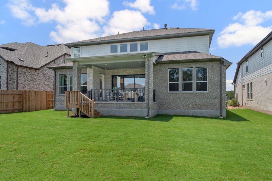 Rear of Home and Private Backyard