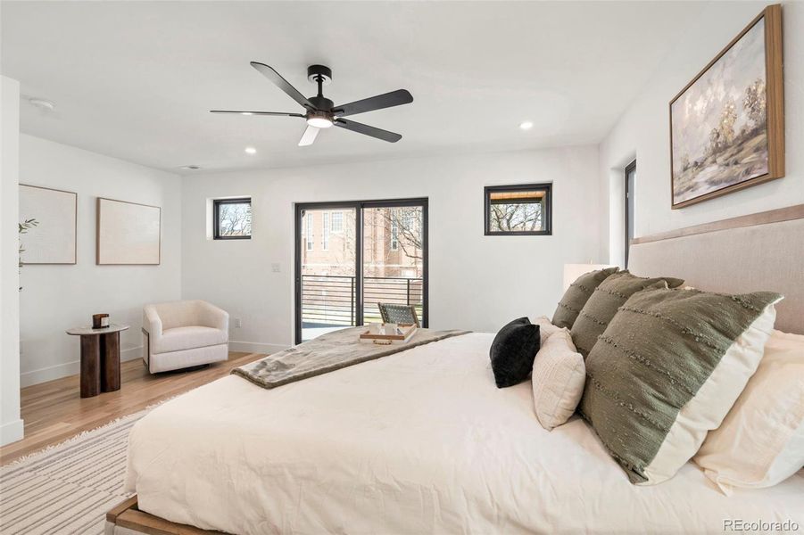 Primary suite with private balcony