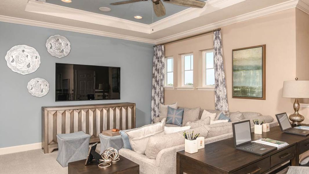 Representative furnished interior of a home built from the Barbados by Taylor Morrison in Central Park, Port St. Lucie (Image 17).