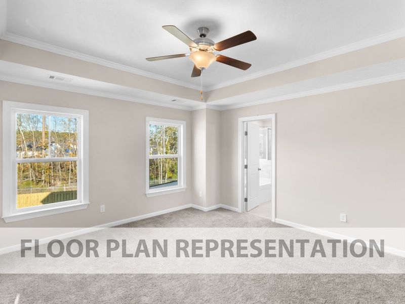 Primary Bedroom | Bradford II Plan by Ivey Homes