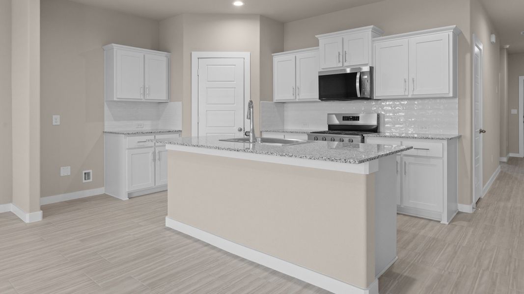 Representative furnished interior of a home built from the Cali by D.R. Horton in Legacy South, Midland (Image 5).