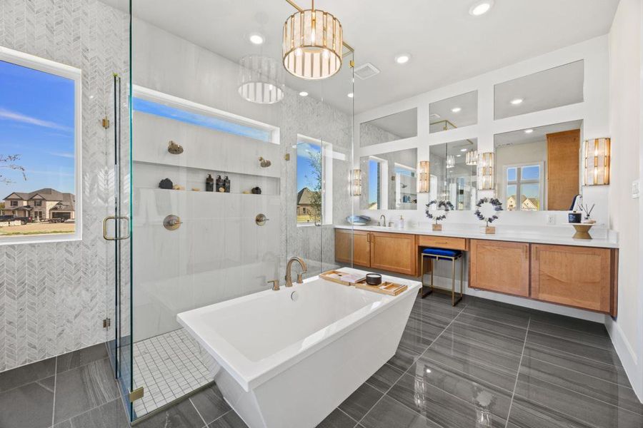 Furnished interior view inside a new home in Park Place, Prosper (Image 6).