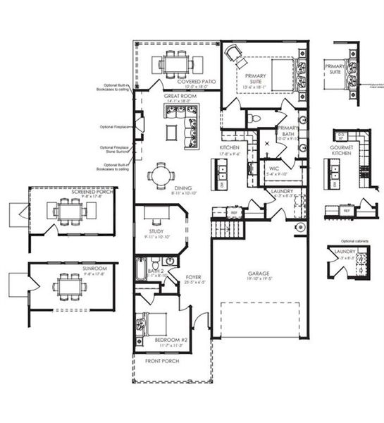 2D floor plan layout of this home in , Hiram, GA (Image 3).