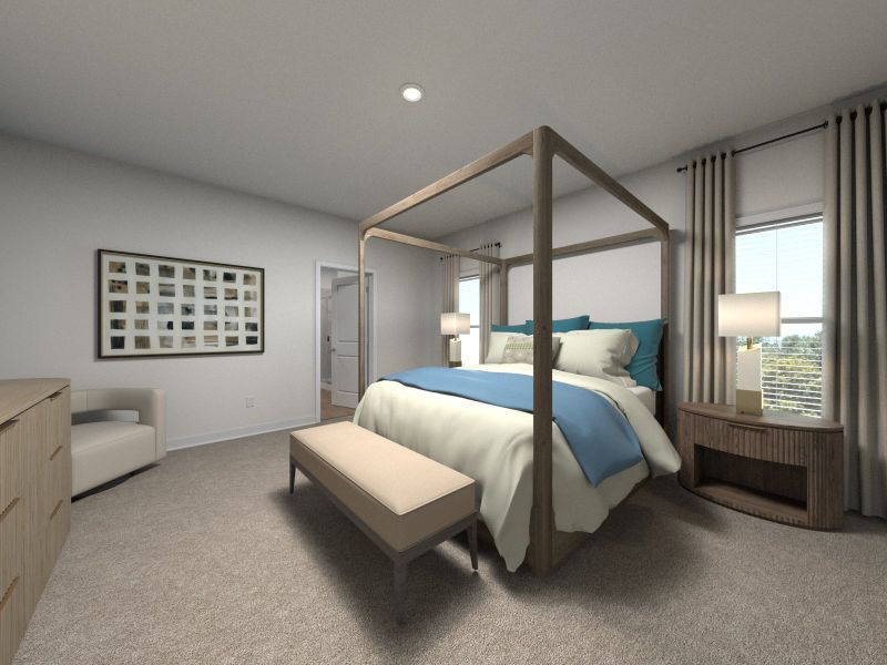 The primary bedroom offers a private retreat.