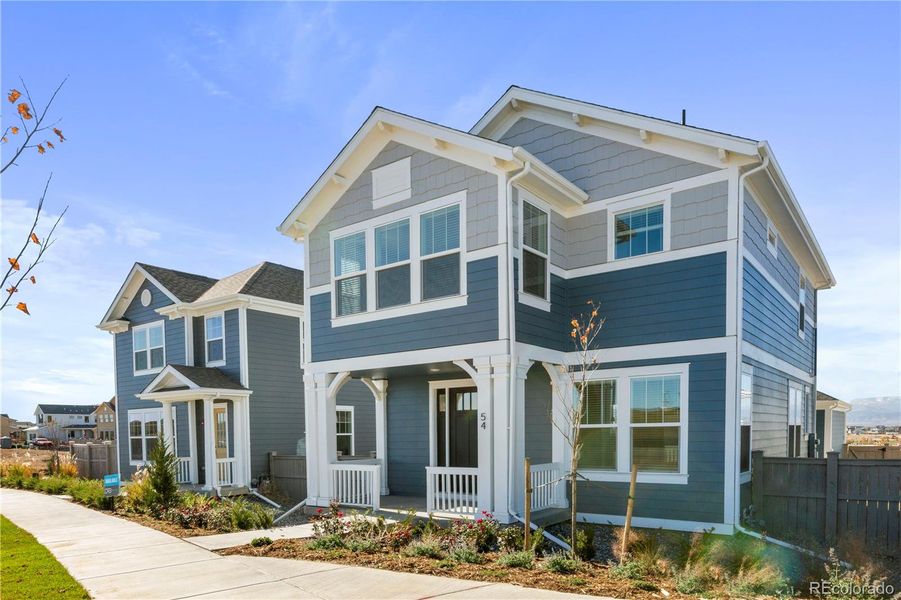 Front exterior of a new home in Westerly, Erie, CO, highlighting curb appeal (Image 17).
