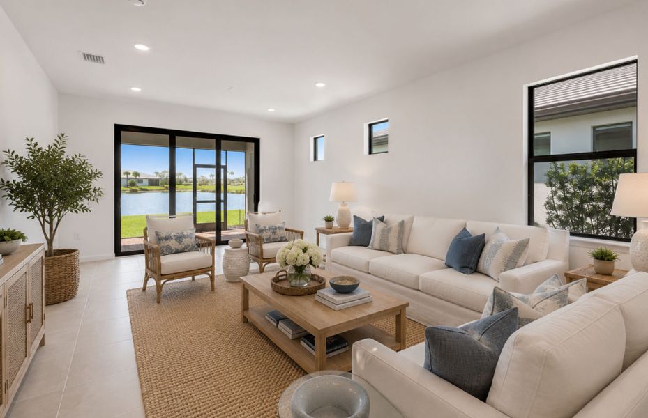 Furnished interior view inside a new home in Del Webb Naples, Ave Maria (Image 9). Furnished interior view inside a new home in Del Webb Naples, Ave Maria (Image 9).