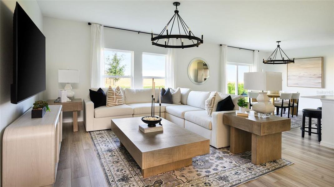 Furnished interior view inside a new home in Crosswinds, Haines City (Image 7).