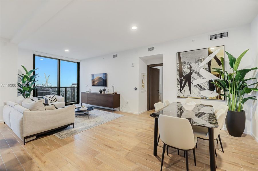 Furnished interior view inside a new home in The Elser Hotel & Residences, Miami (Image 13).