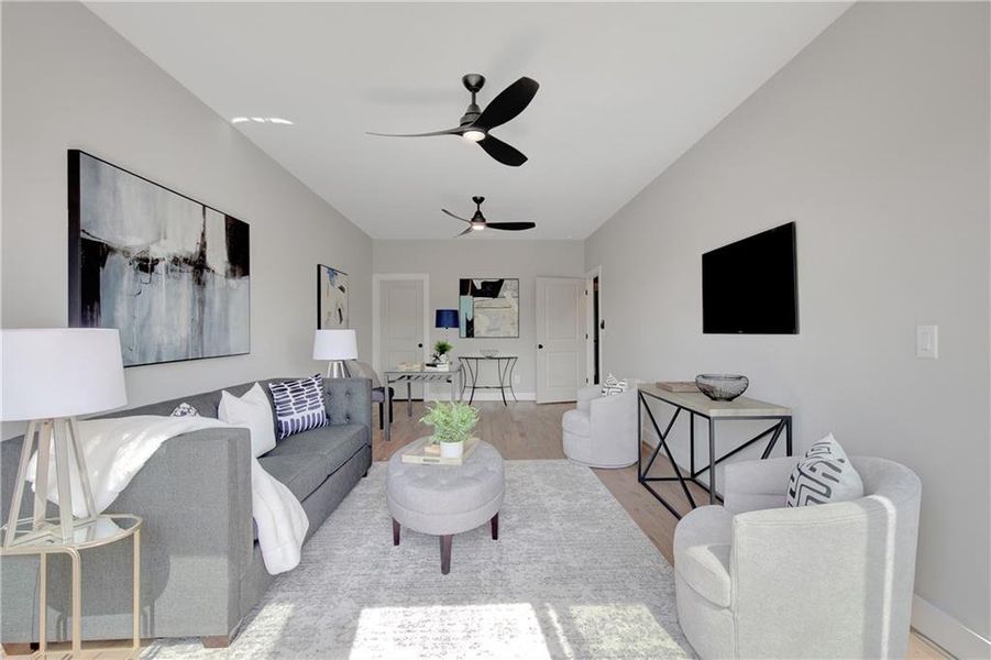 Furnished interior view inside a new home in , Atlanta (Image 41).