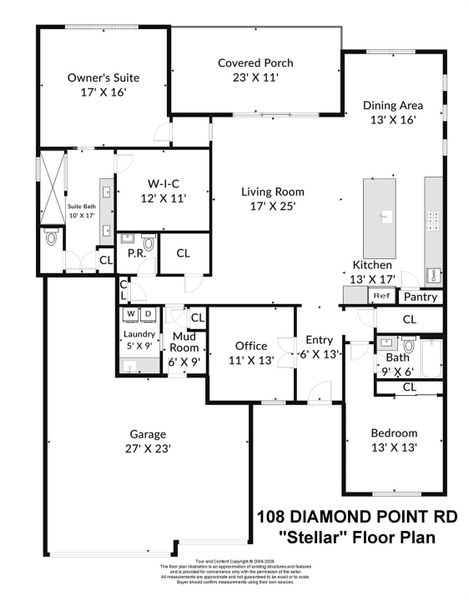 108 Diamond Point RD "Stellar" Floor Plan home. Take a look at that garage!