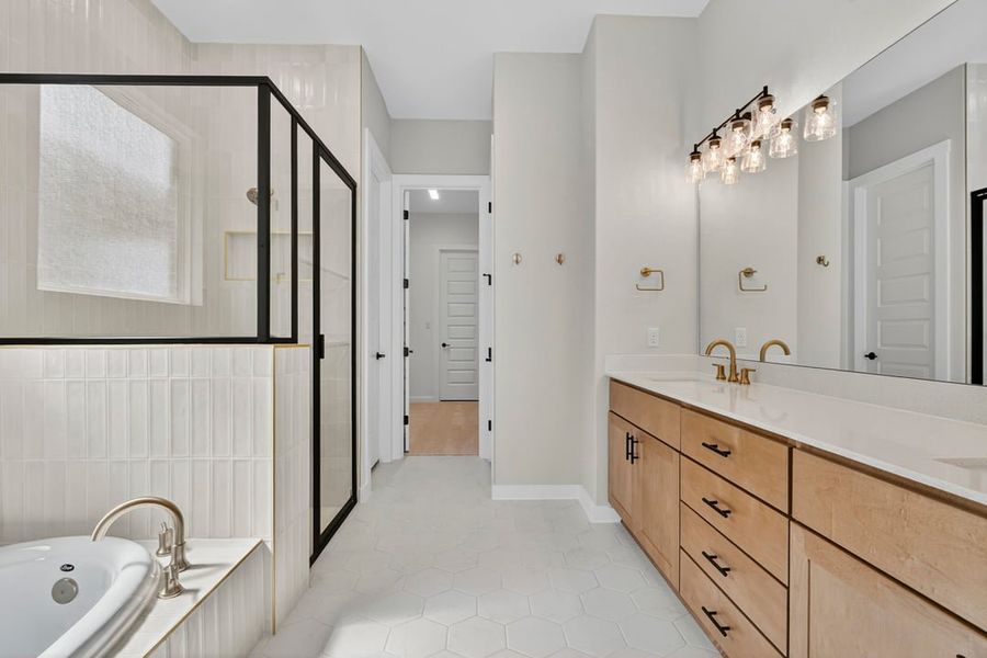 Furnished interior view inside a new home in Arbor Collection at Lariat, Liberty Hill (Image 12). Furnished interior view inside a new home in Arbor Collection at Lariat, Liberty Hill (Image 12).