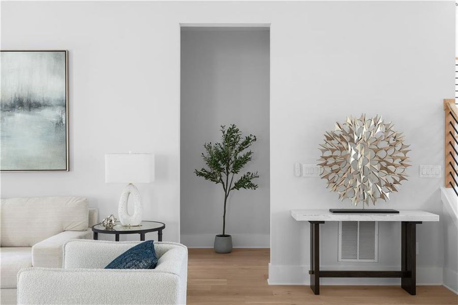 Furnished interior view inside a new home in , Atlanta (Image 65).