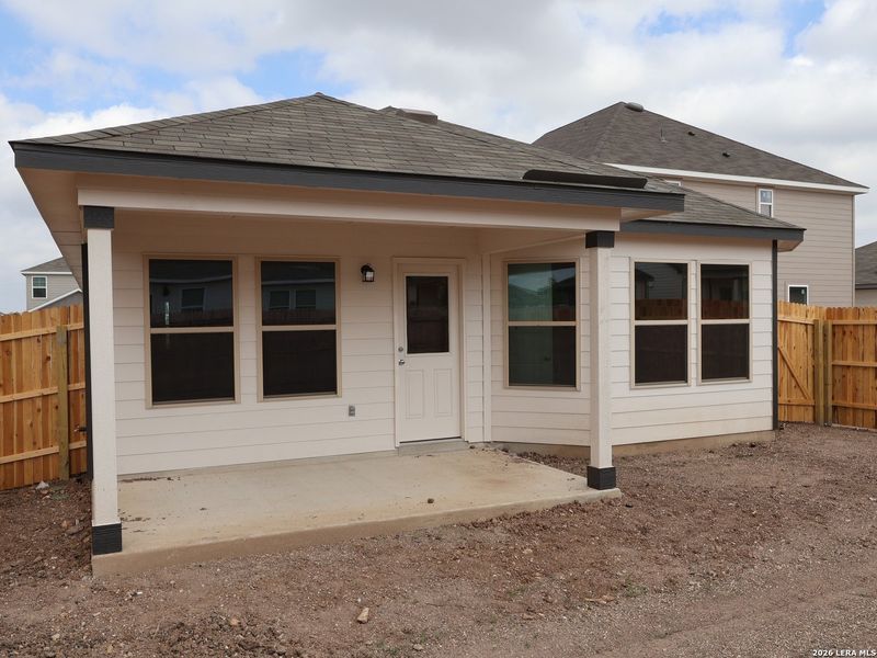 Exterior details and patio area of a home in Meadows at Clear Springs, New Braunfels (Image 4).