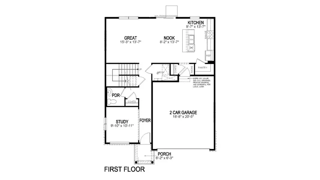 2D floor plan layout of this home in Brighton Crossing, Brighton, CO (Image 2).